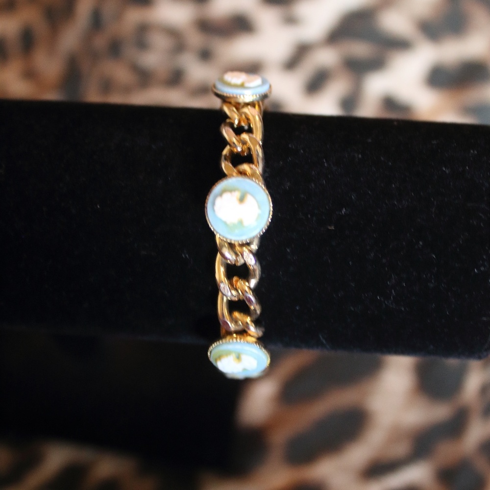VINTAGE MINI BROOCH BRACELET WITH LOBSTER CLASP(7)